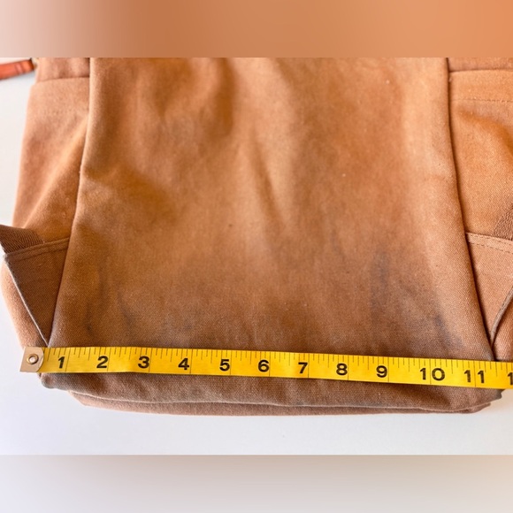 Margot New York Brown Tan Canvas Backpack *Flaws main image 6